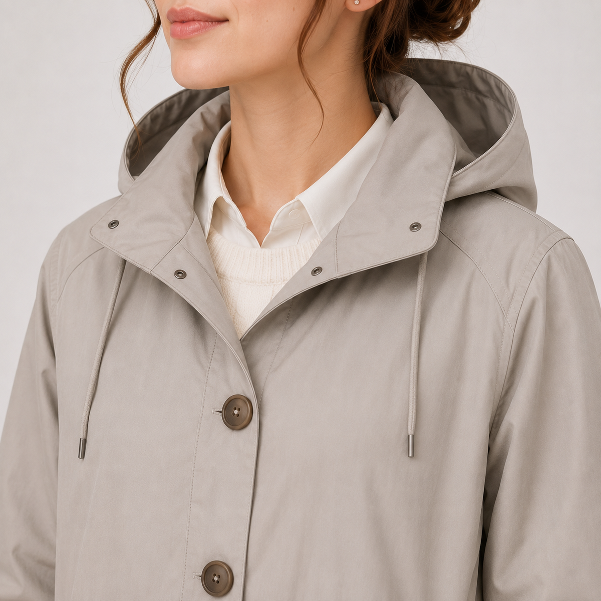 Hooded Windbreaker Rain Jacket, Water Resistant Coat