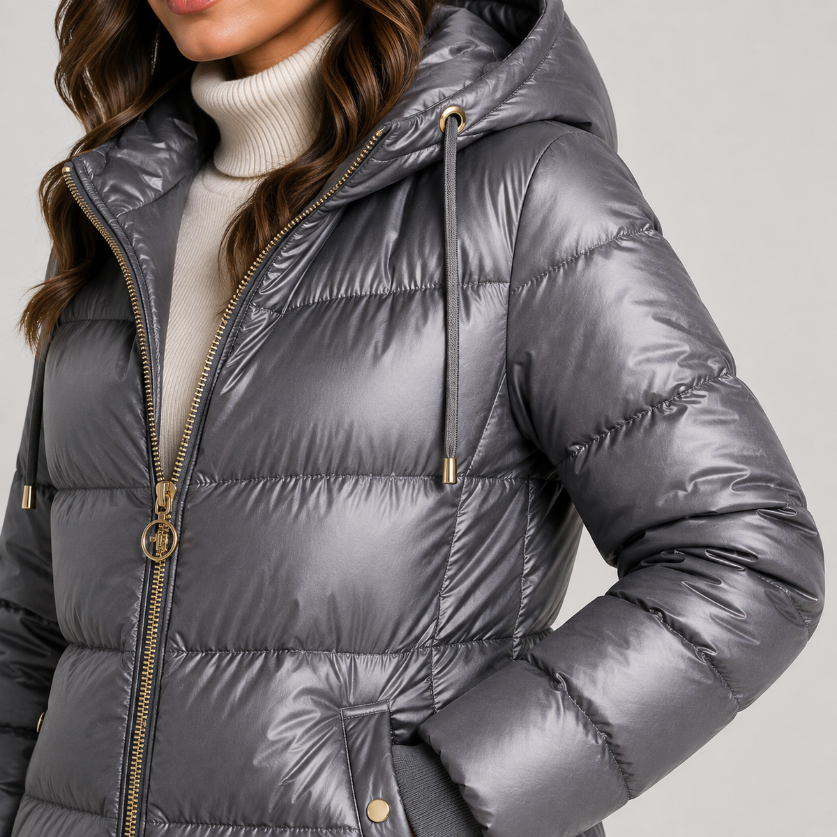Hooded Puffer Jacket, Insulated Quilted Winter Coat