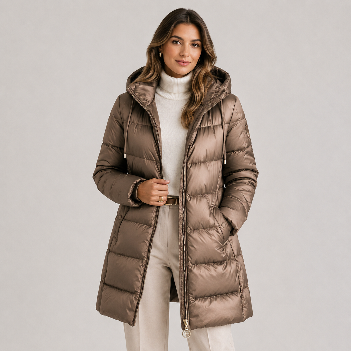 Hooded Puffer Jacket, Insulated Quilted Winter Coat