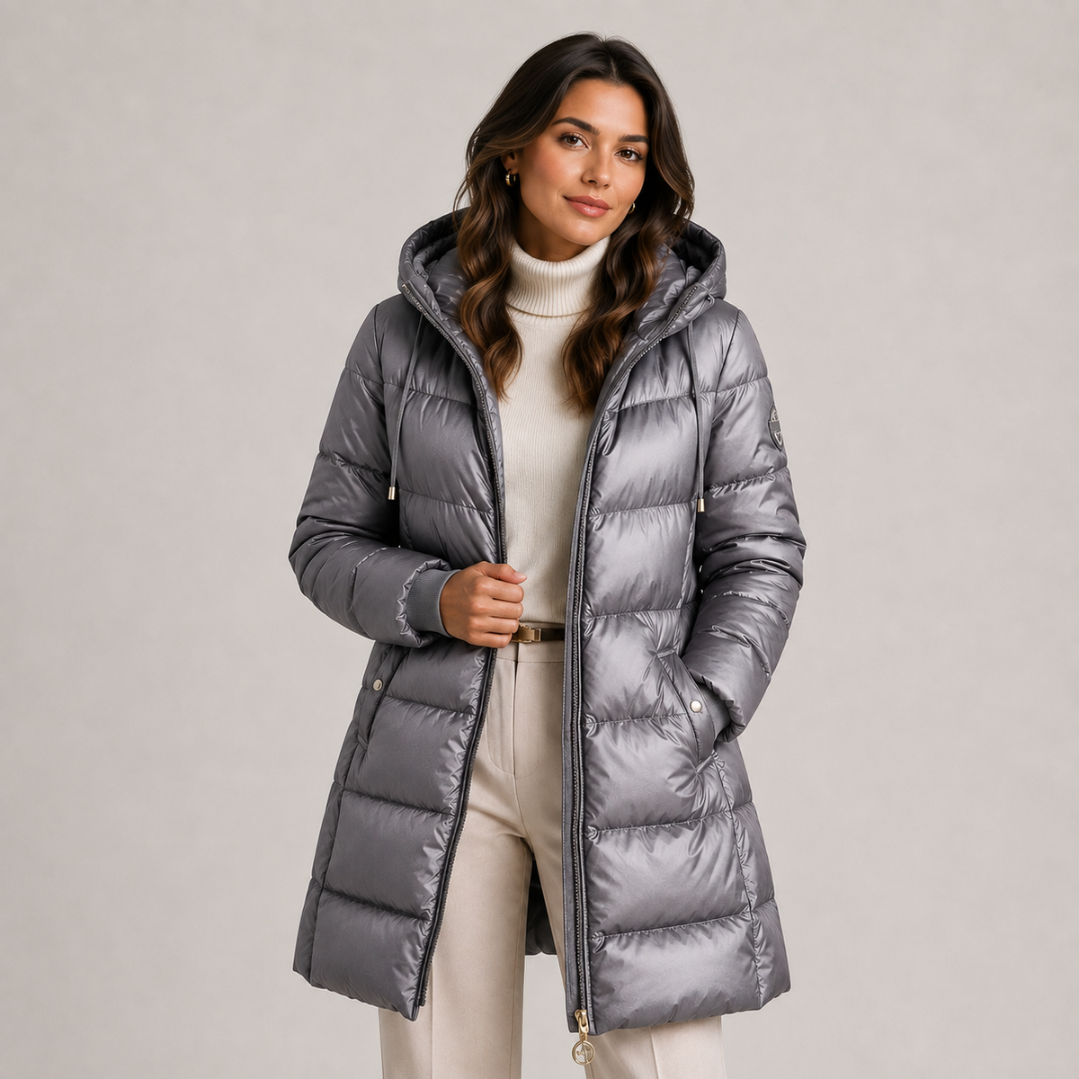 Hooded Puffer Jacket, Insulated Quilted Winter Coat