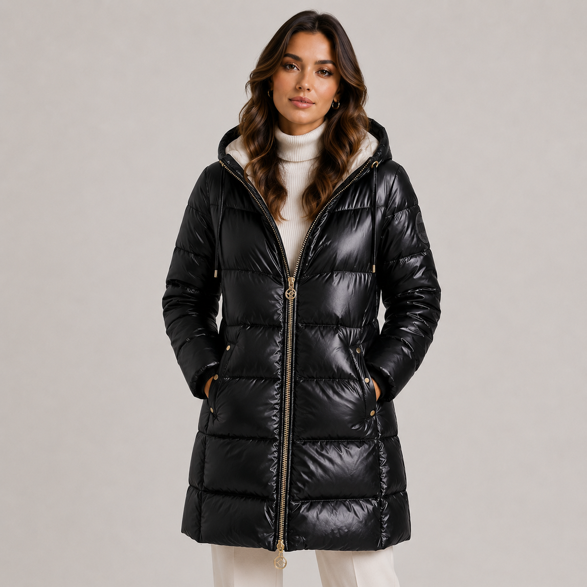 Hooded Puffer Jacket, Insulated Quilted Winter Coat