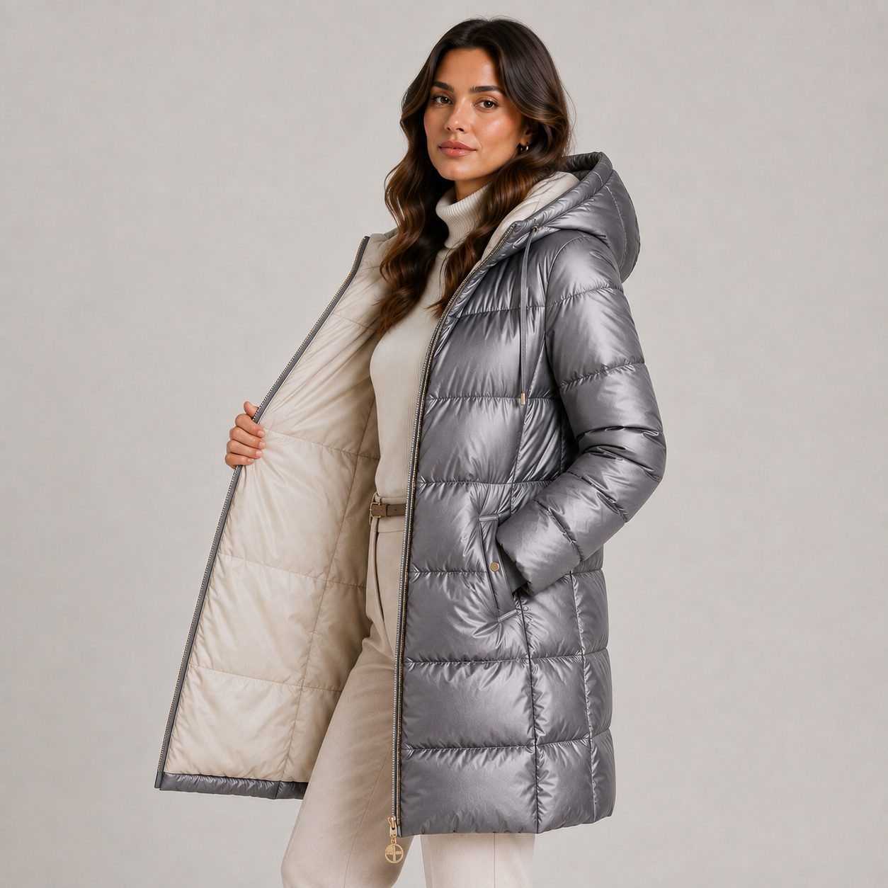 Hooded Puffer Jacket, Insulated Quilted Winter Coat