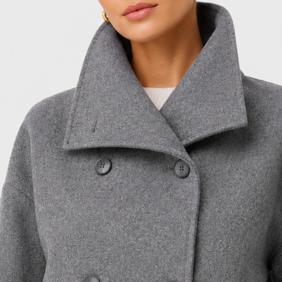 Double Breasted Jacket, Relaxed Fit Warm Outerwear
