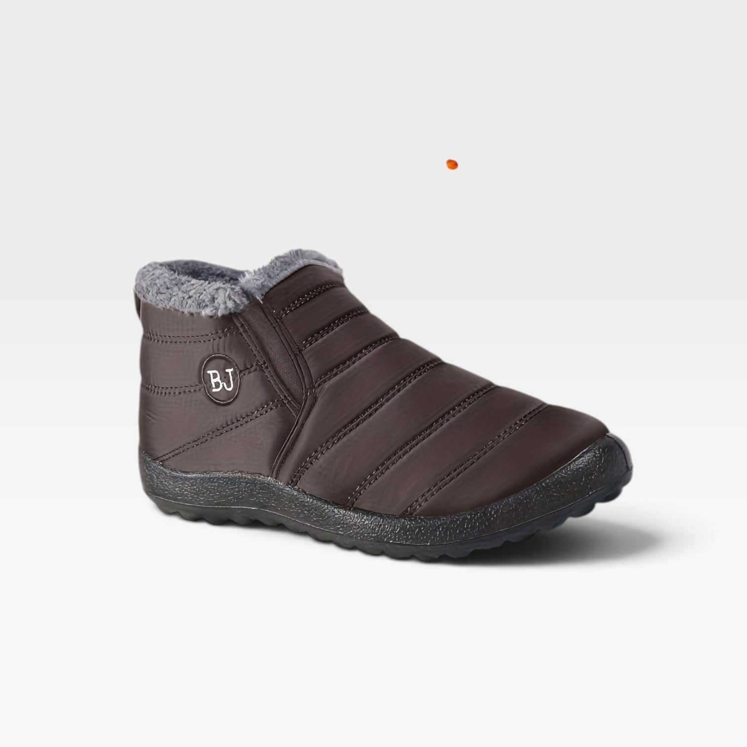 Quilted Fur Lined Snow Boots, Water Resistant Sole