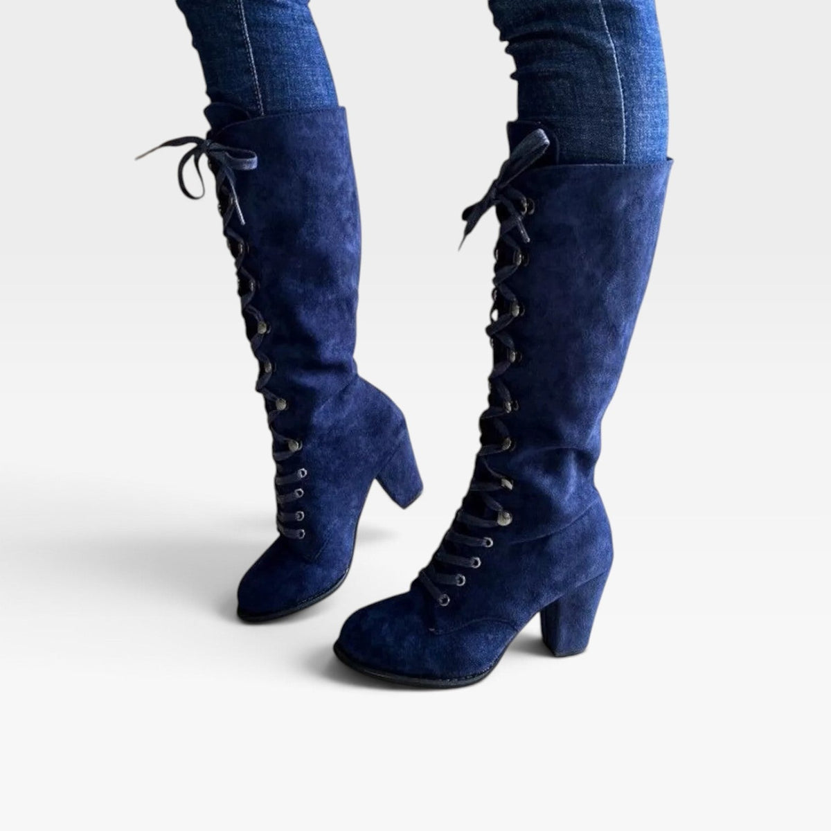 Lace Up Block Heel Ankle Boots, Versatile Day to Night