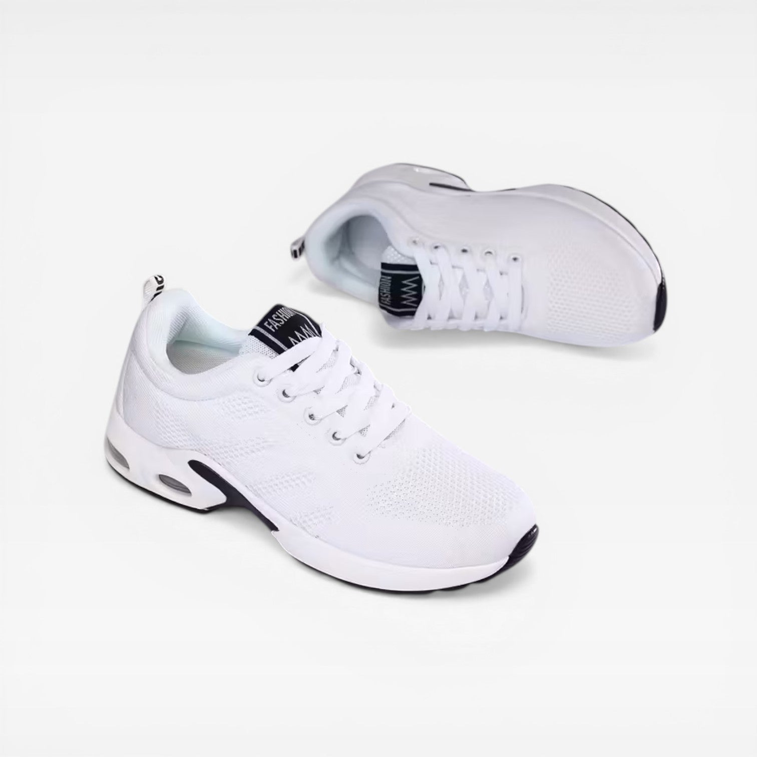 Breathable Mesh Trainers, Lace Up Cushioned Walking