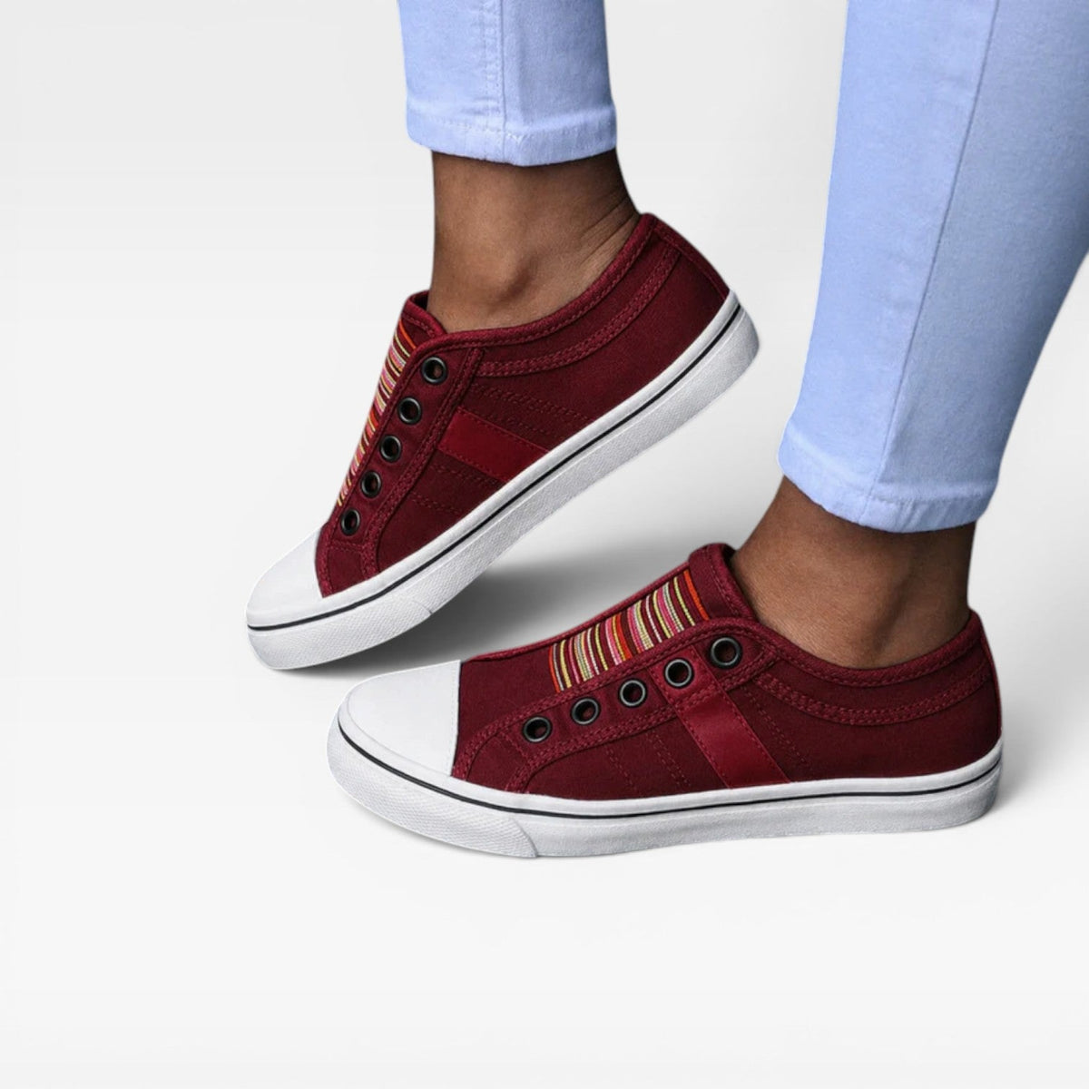 Slip On Trainers, Breathable Cushioned Laceless Sneakers
