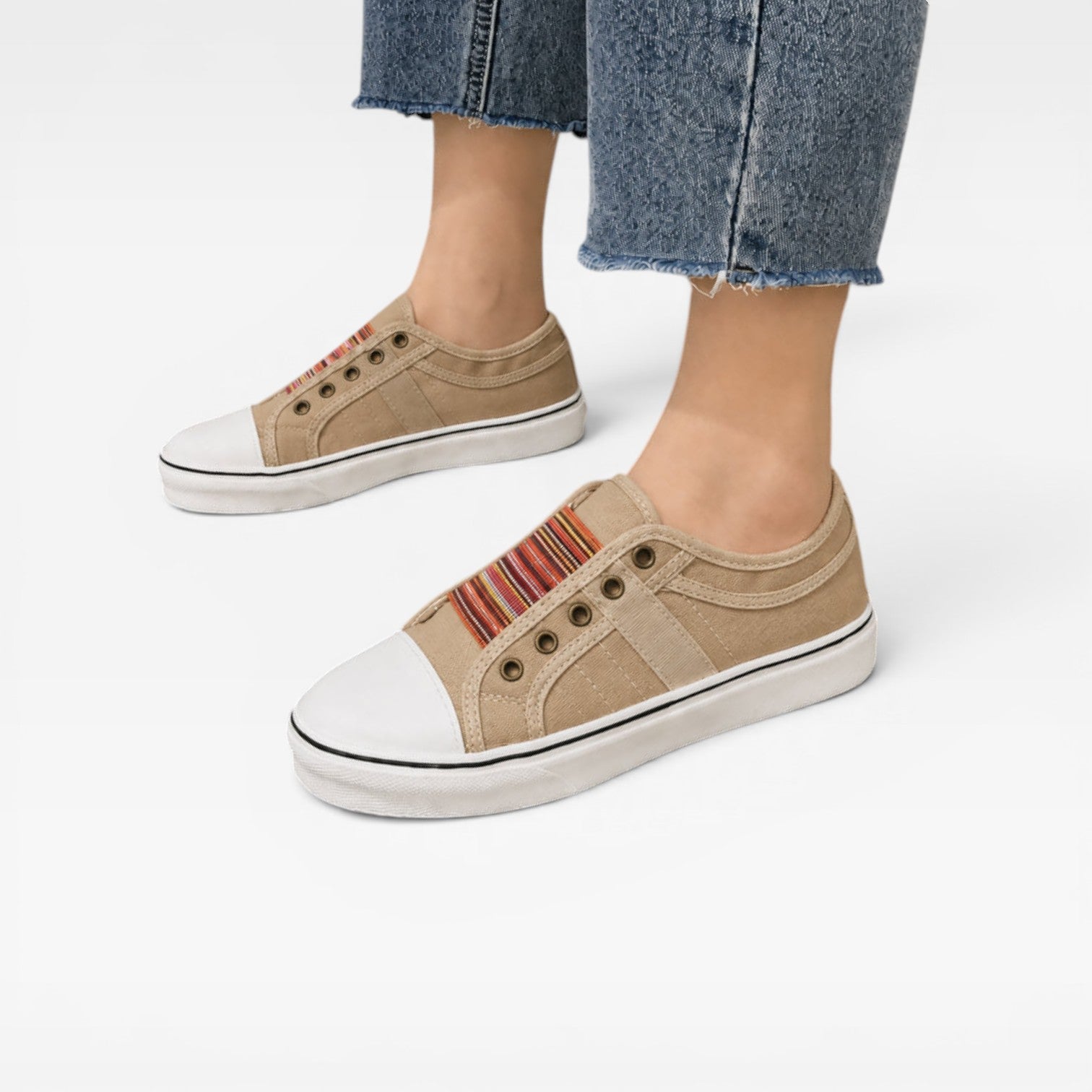 Slip On Trainers, Breathable Cushioned Laceless Sneakers