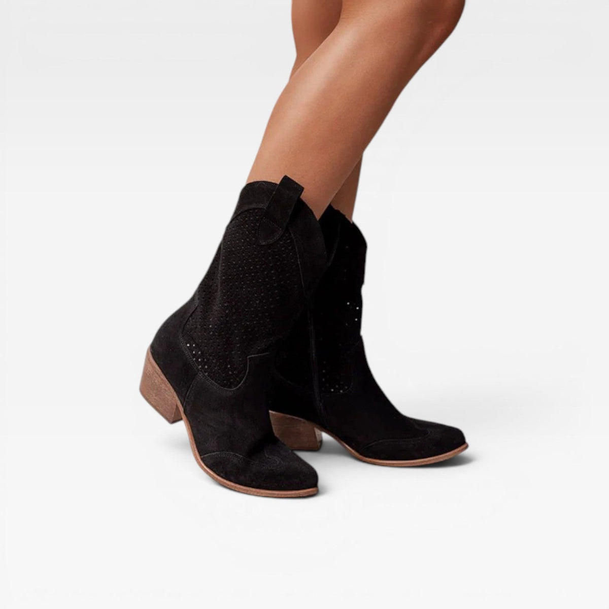Perforated Western Boots, Breathable Summer Cowboy