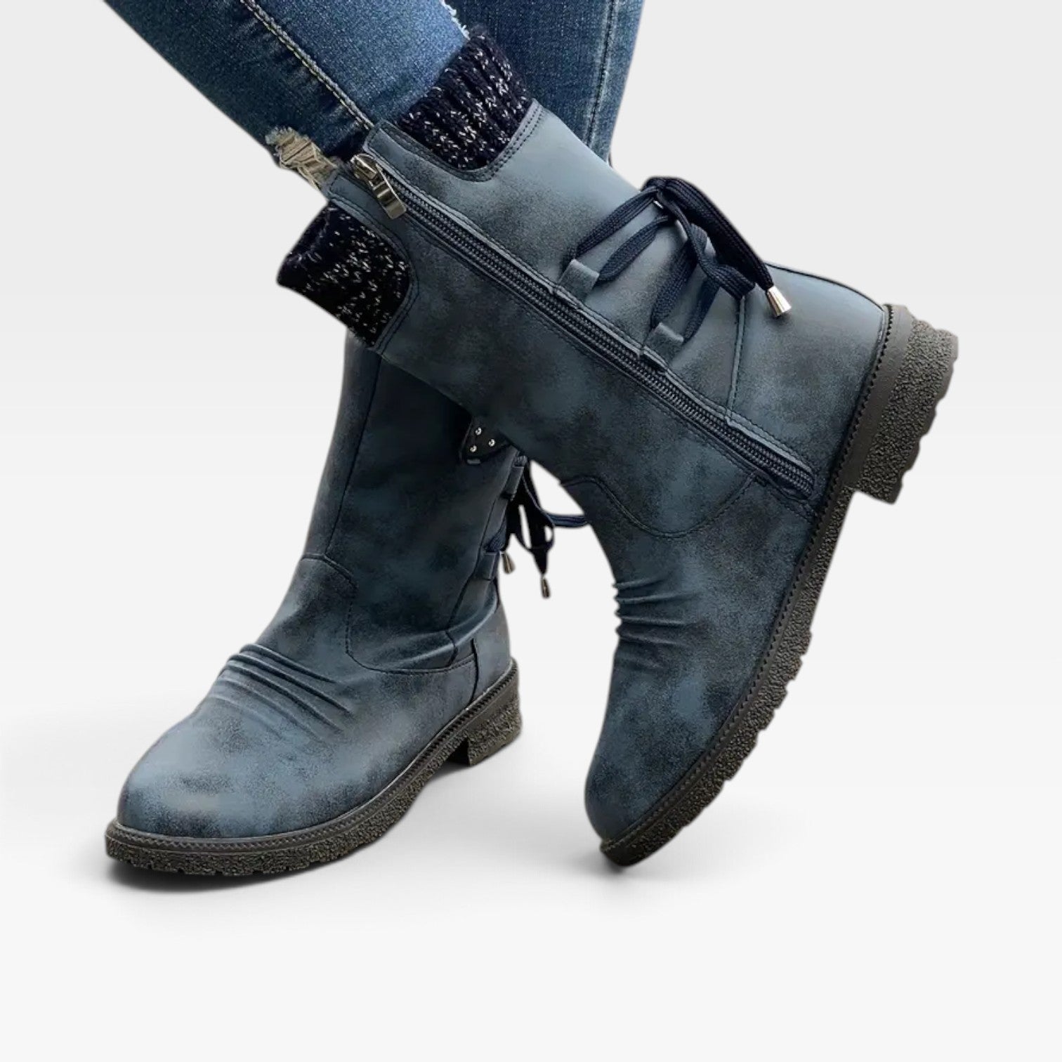 Fleece Lined Winter Boots, Weatherproof Grippy Sole