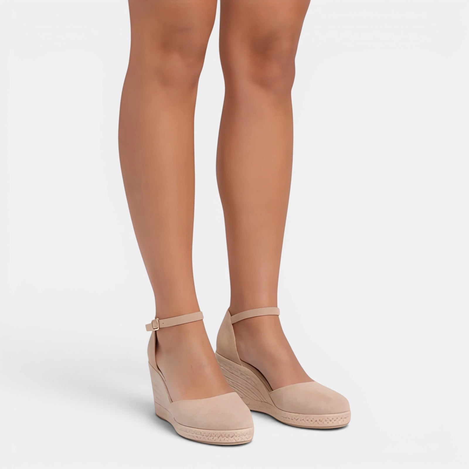 Closed Toe Wedge Sandals, Adjustable Ankle Strap Heel