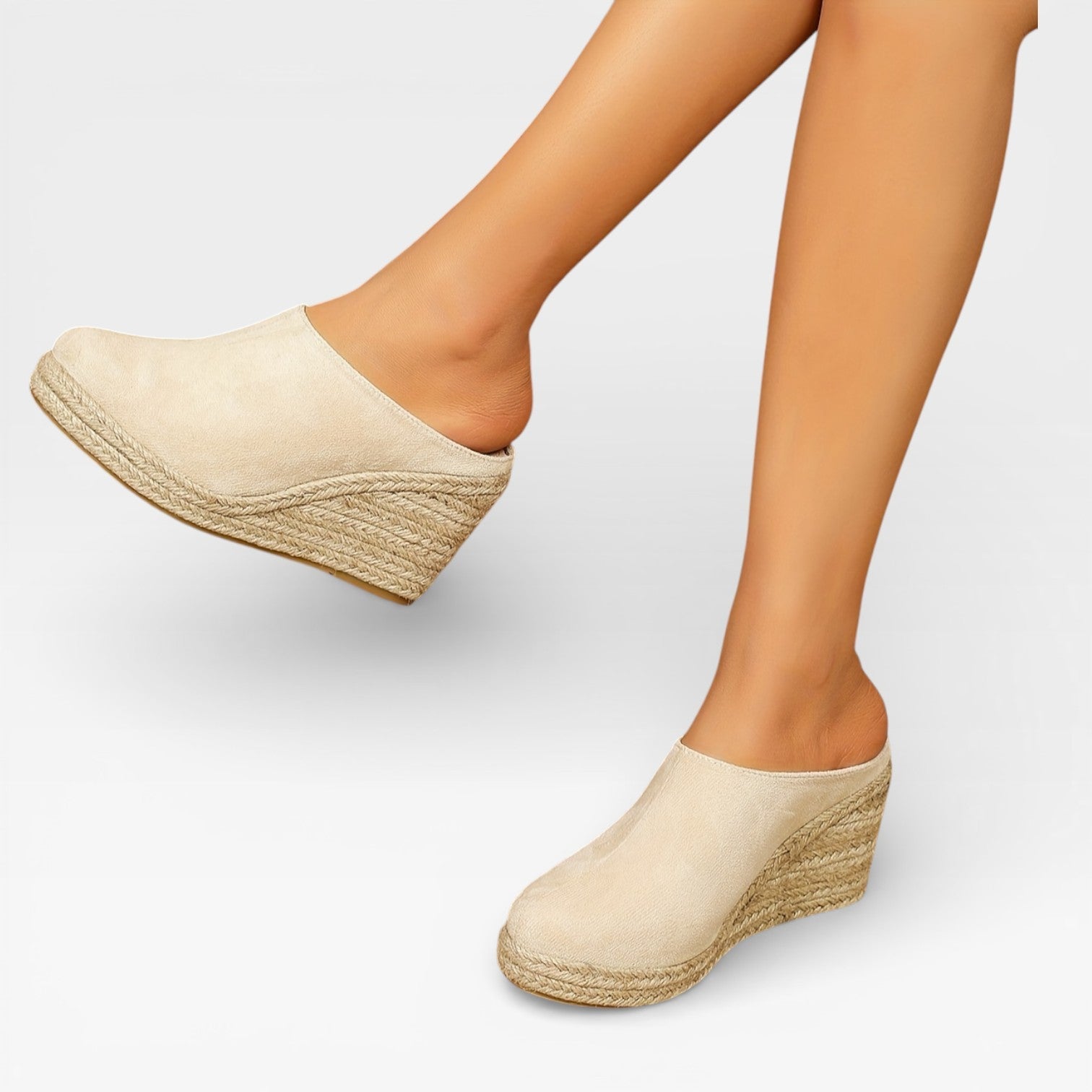 Velvet Wedge Espadrilles, Rope Sole Summer Sandals