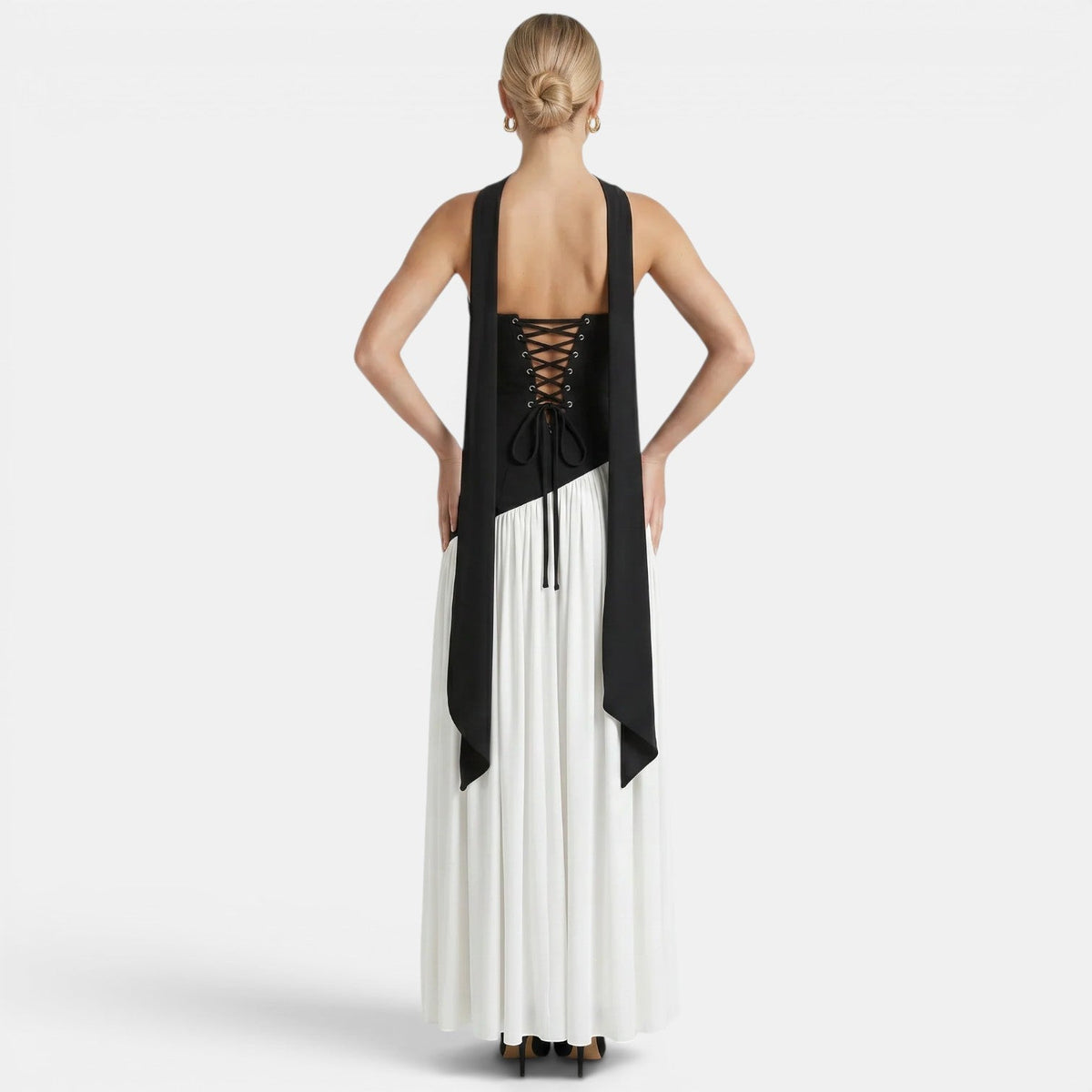 Strapless Maxi Dress, Flowing Lightweight Summer Gown