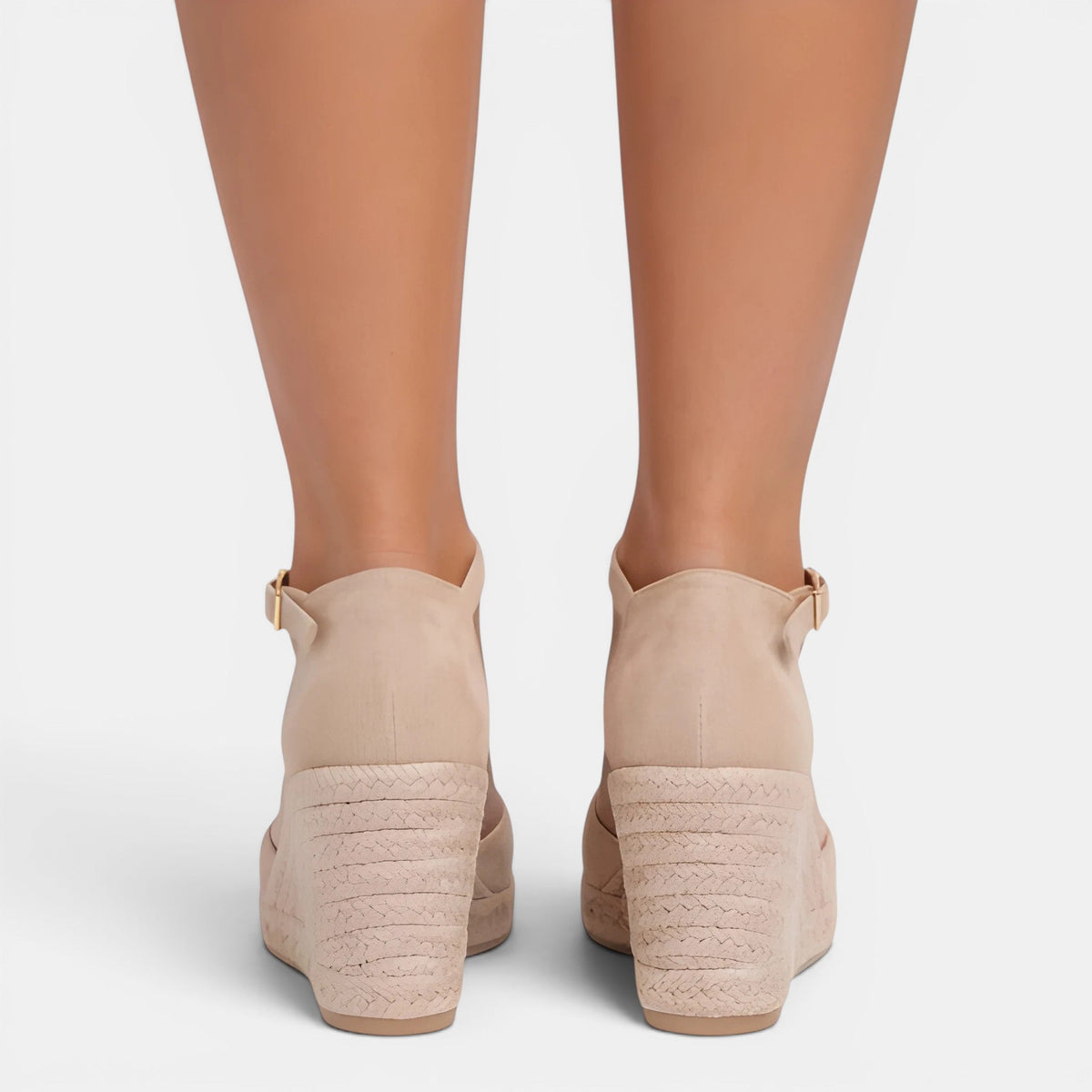 Closed Toe Wedge Sandals, Adjustable Ankle Strap Heel