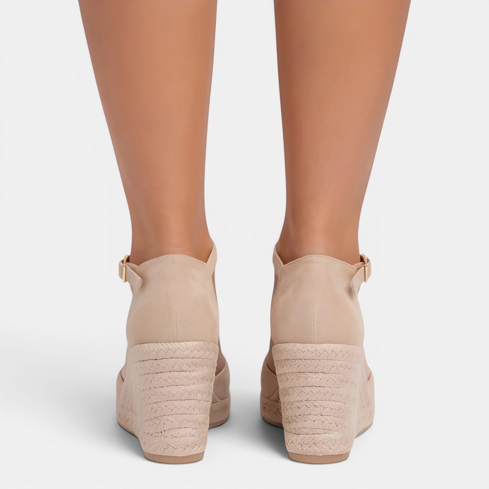 Closed Toe Wedge Sandals, Adjustable Ankle Strap Heel