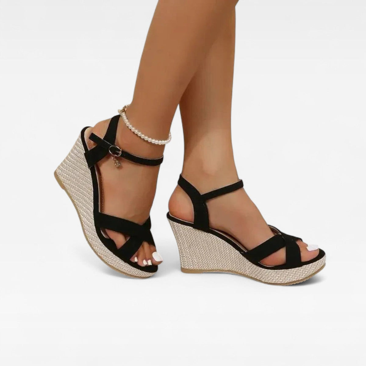 Espadrille Wedge Sandals, Platform Summer Heeled Shoes
