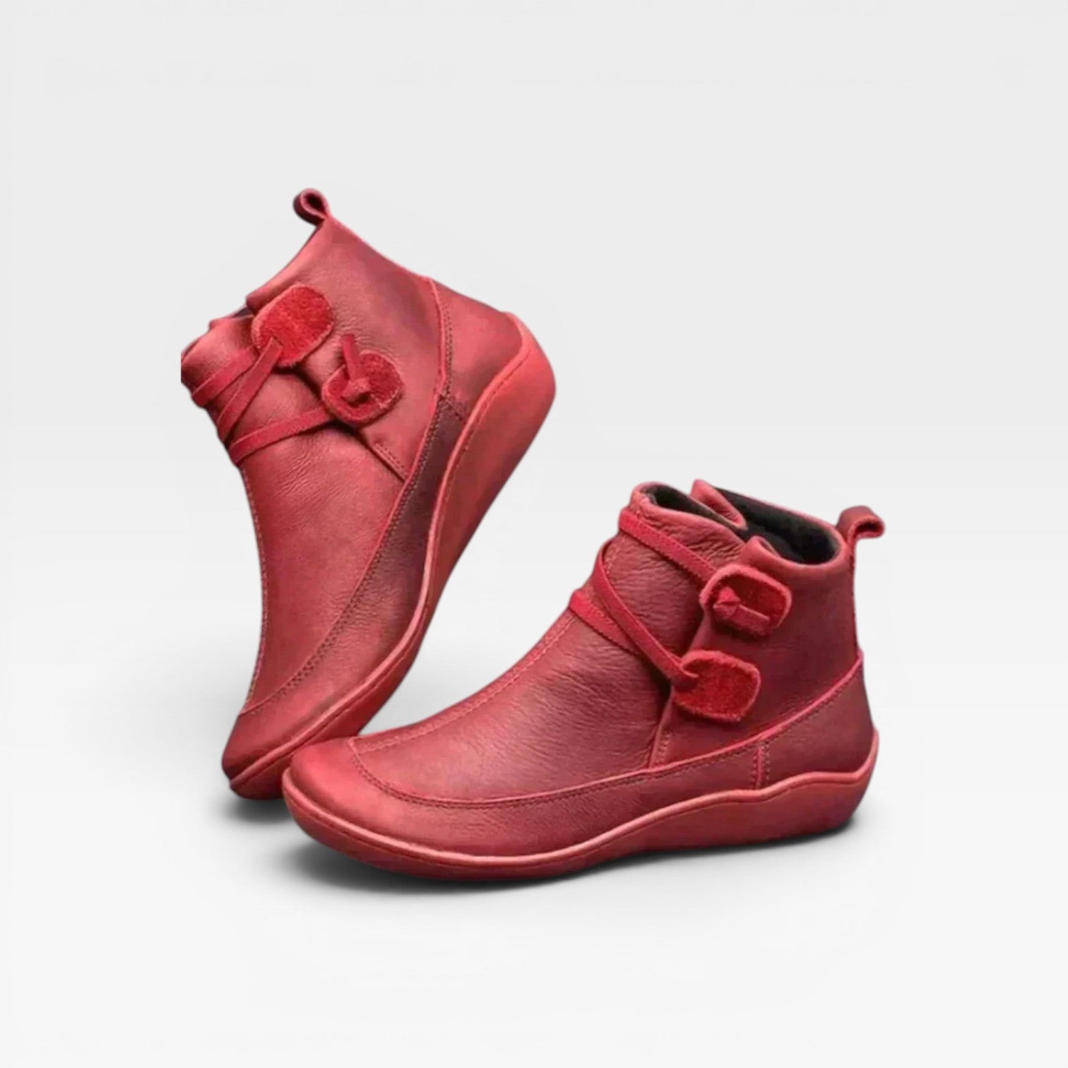 Waterproof Ankle Boots, Toggle Strap Cushioned Wedge