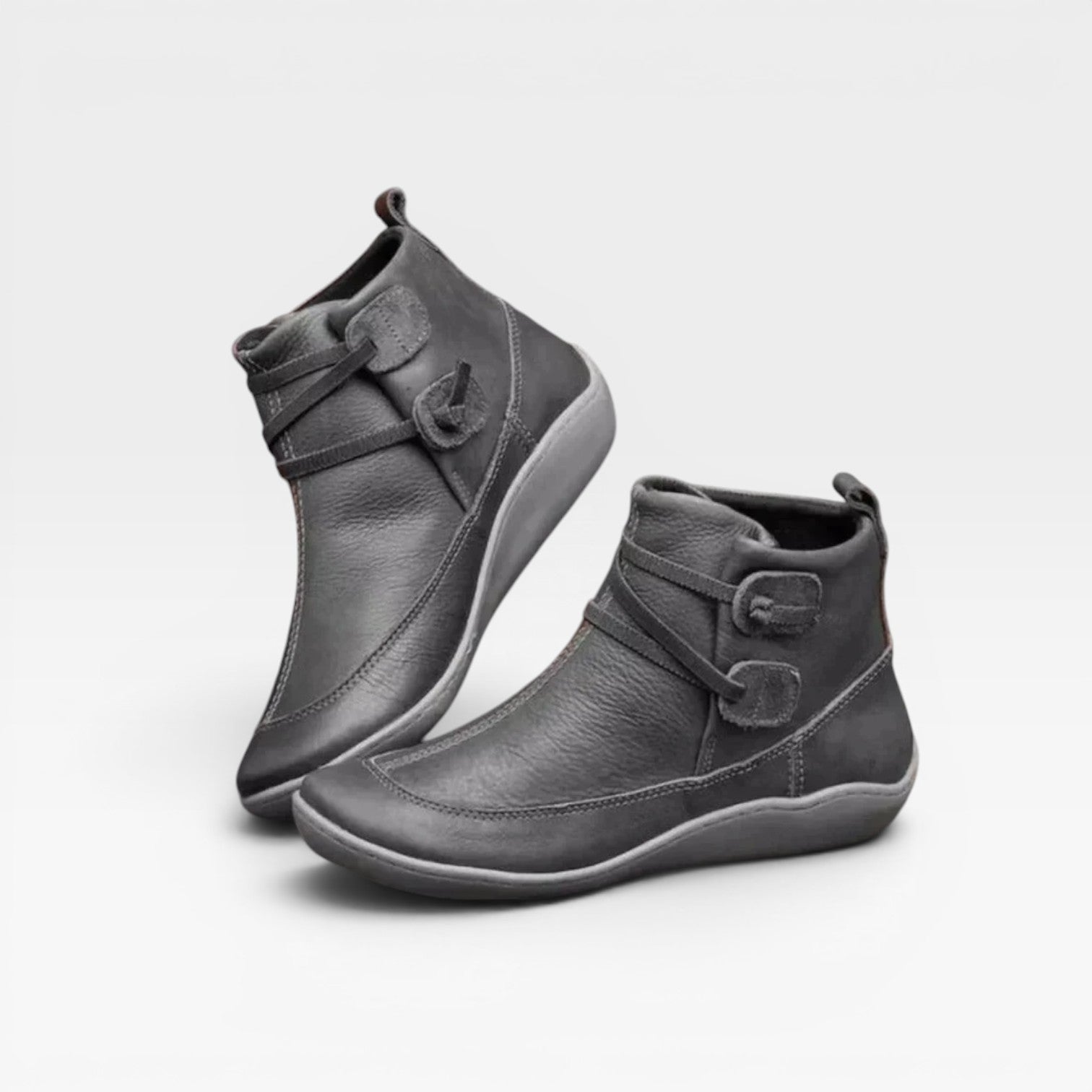 Waterproof Ankle Boots, Toggle Strap Cushioned Wedge